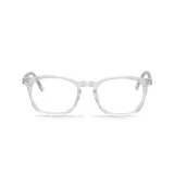 Armazón de anteojos Mr Boho modelo Gordon, color cristal transparente, de forma redonda y patillas delgadas.
