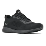 Championes Skechers Bobs Sport Squad - Tough Talk color negro. Capellada de tejido knit suave con textura, cordones y plantilla Skechers Memory Foam.
