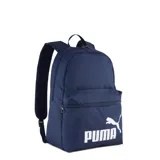 Mochila Puma color lila con logo estampado en blanco.