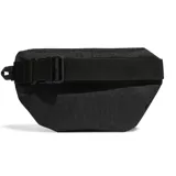 Riñonera Adidas color negro con logo blanco estampado en el frente.