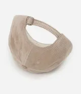 Gorra beige de pana con bordado frontal de "Monte Carlo Monaco" en azul marino.