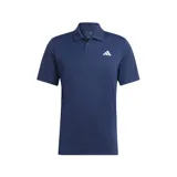 Camiseta polo Adidas Club para tenis, color azul marino, con logo blanco bordado en el pecho. Confeccionada en tejido transpirable AEROREADY con detalles de malla.
