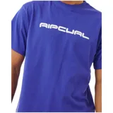 Remera violeta de manga corta con el logo de Rip Curl estampado en el pecho.