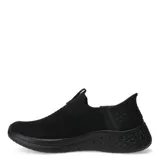 Championes slip-on de tejido de punto color rosa con detalles en relieve en el talón y logo de la marca en el lateral. Suela blanca con diseño texturizado.