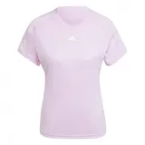 Remera deportiva Adidas AEROREADY Train Essentials para mujer, color lila con logo blanco en el pecho.