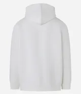 Hoodie masculino de algodón con felpa, color azul marino, de corte relaxed, con capucha ajustable, bolsillo canguro y manga larga.