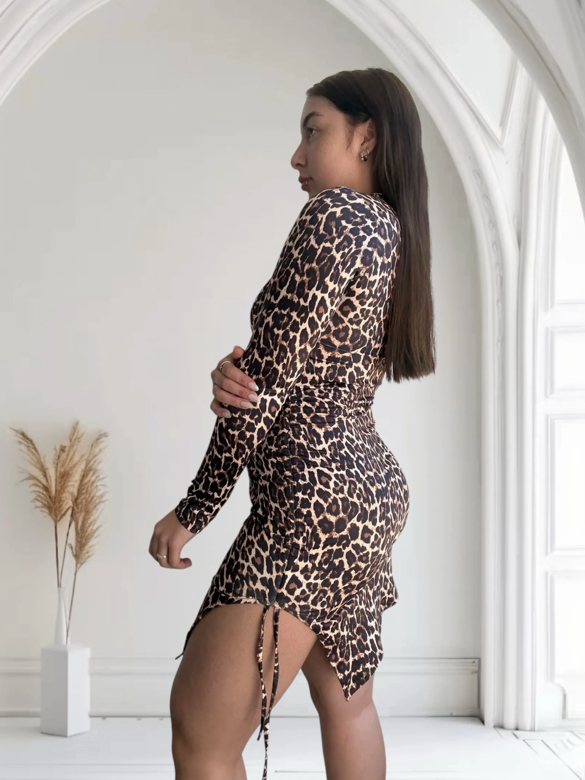 Media Polera Lanilla Vestidos Cortos De Lanilla Vestido Animal