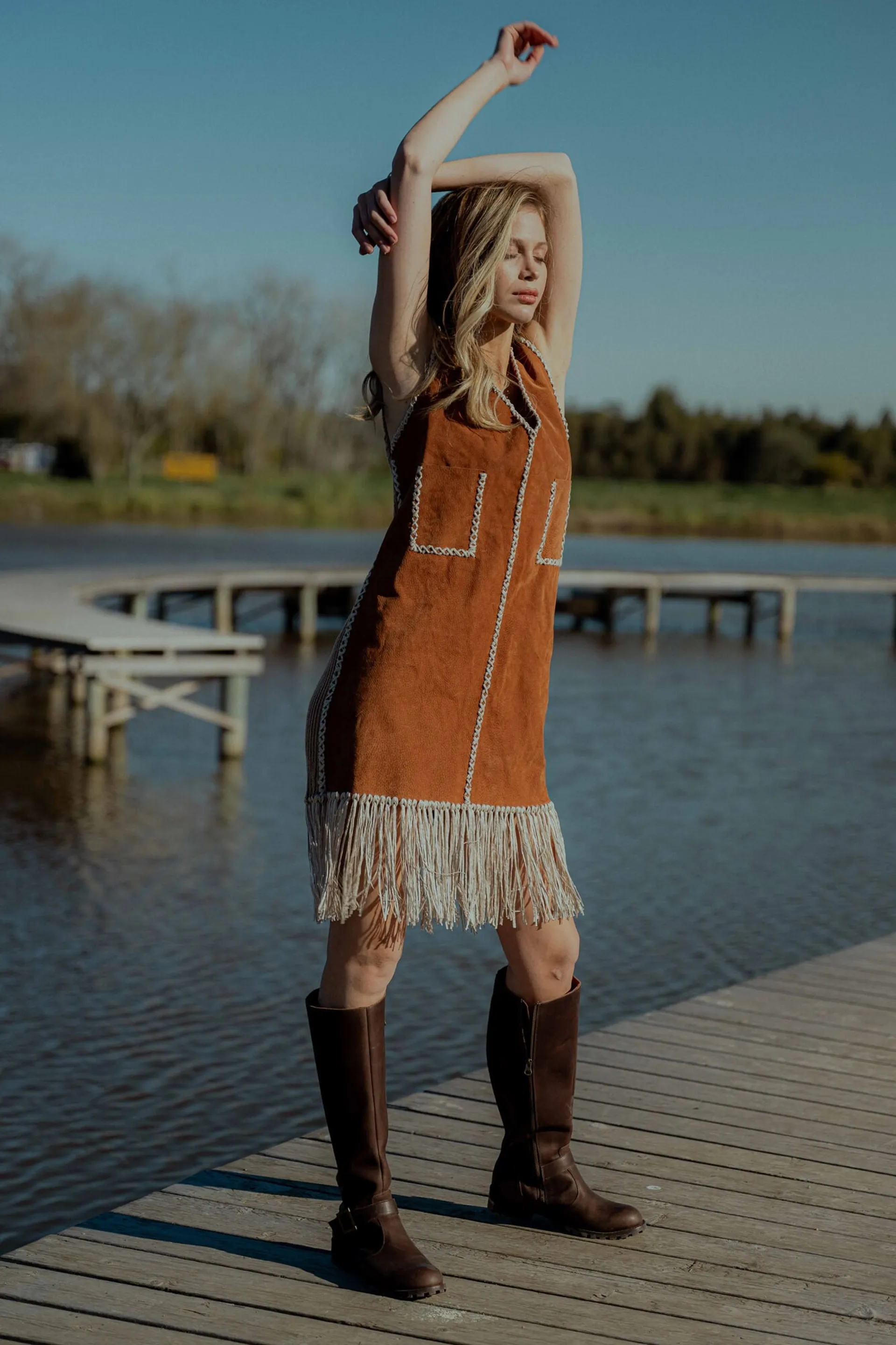 Vestido Gamuza Chic en Antonia Wool Wear Trendo