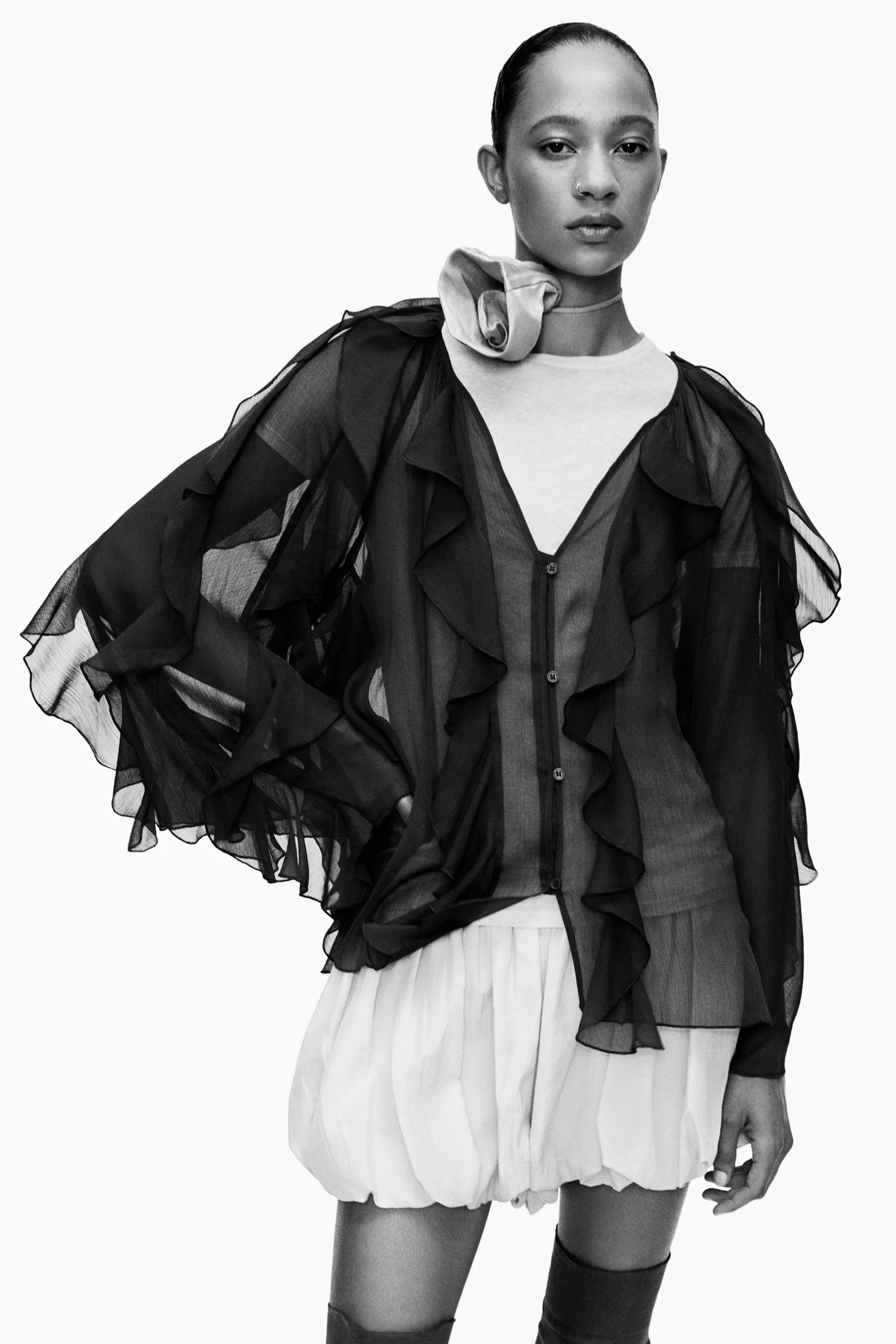 Blusa con Volantes en Zara Trendo