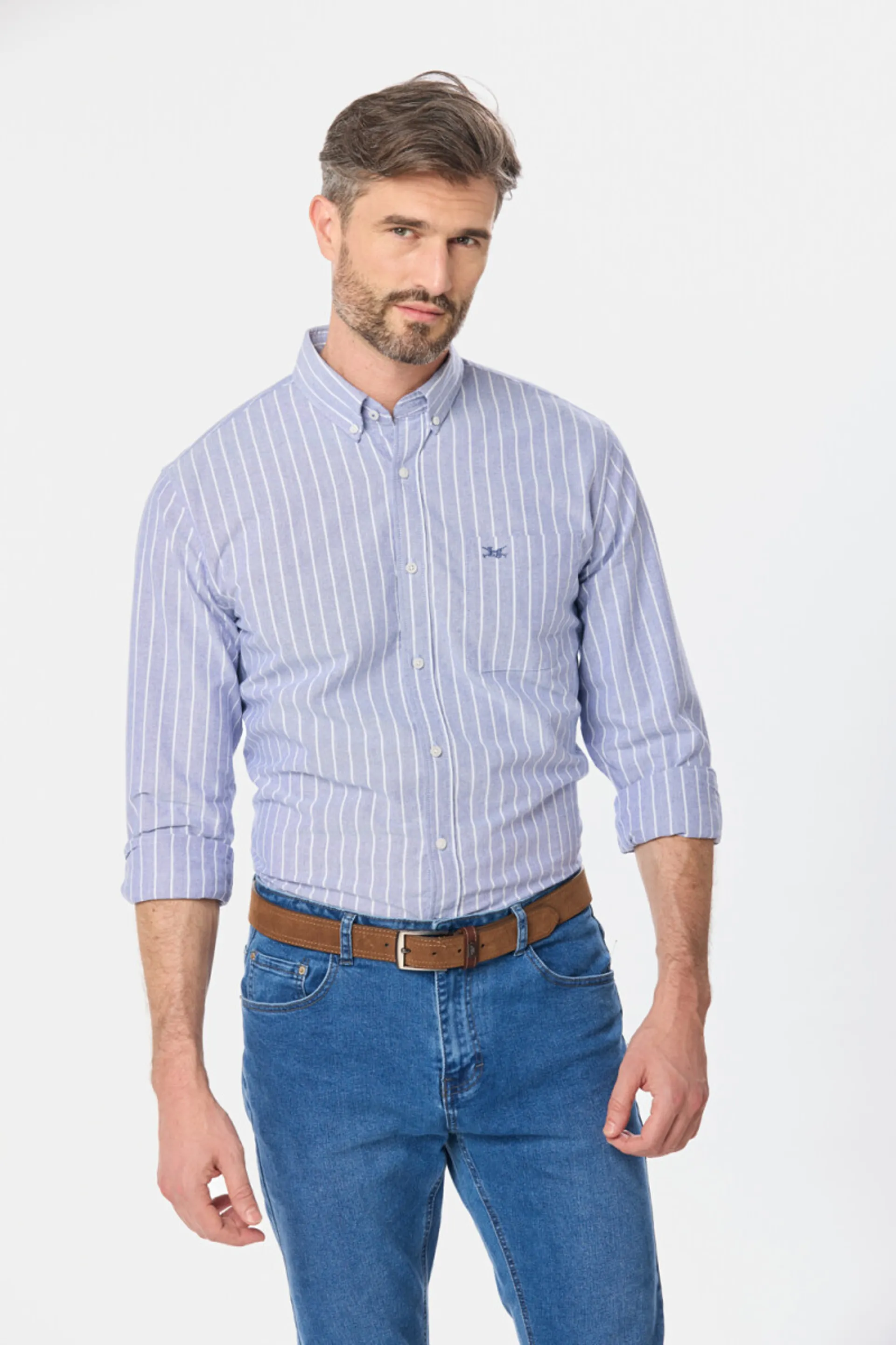 Camisa Oxford a Rayas en Legacy Trendo
