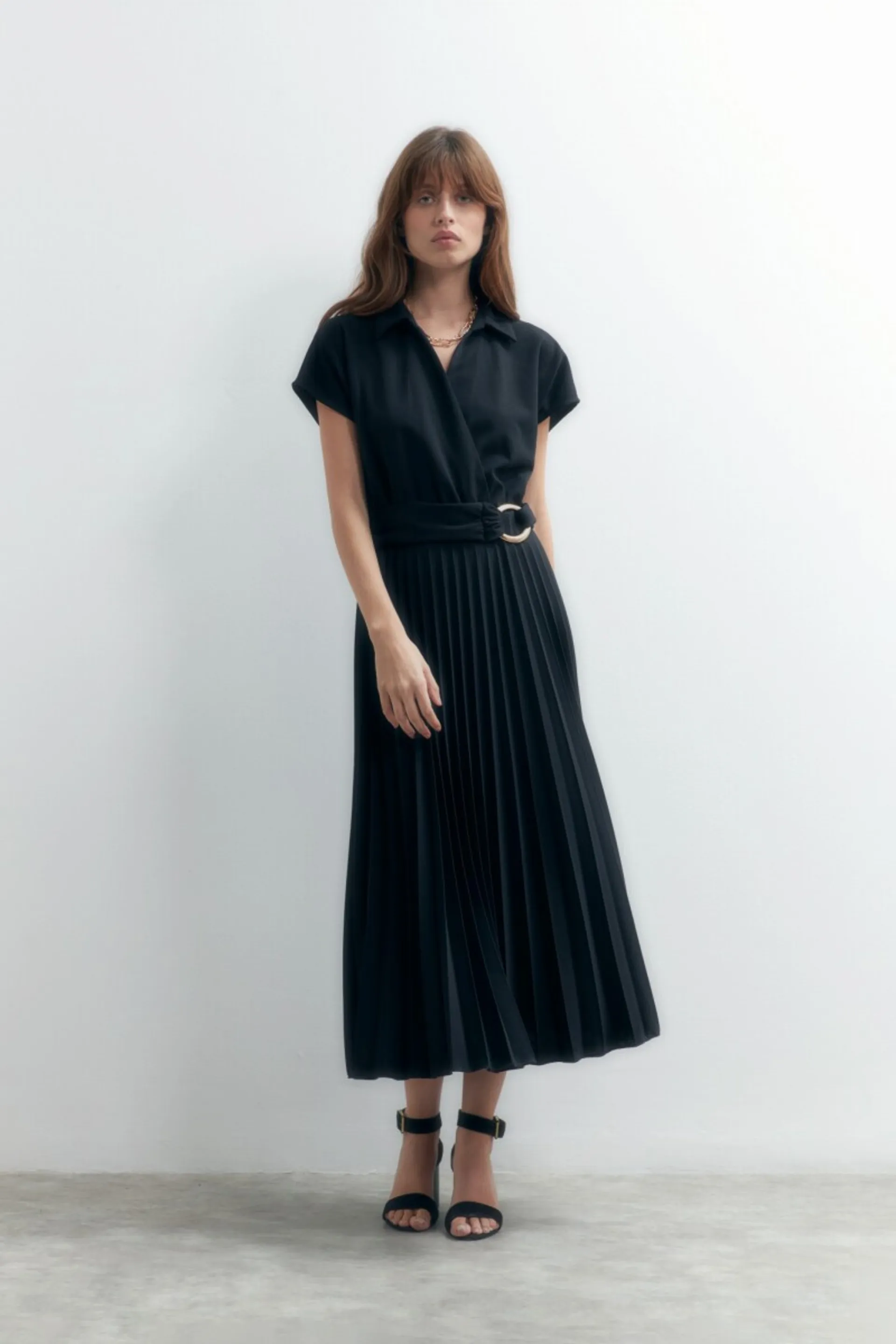 Vestido Camisero Zara Vestido Midi Negro Vestido Midi Vestido